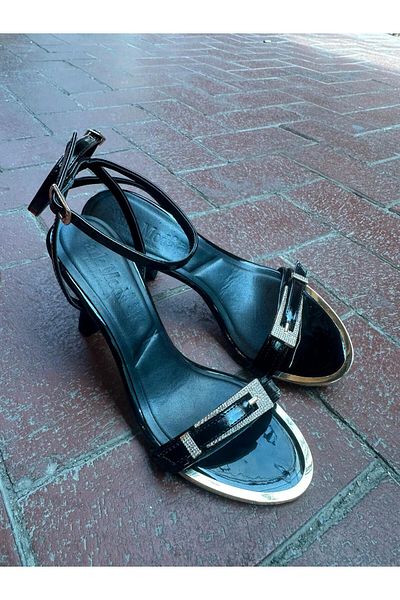 MİSS PARK MODA Patent Leather Single Strap Women's Shoes