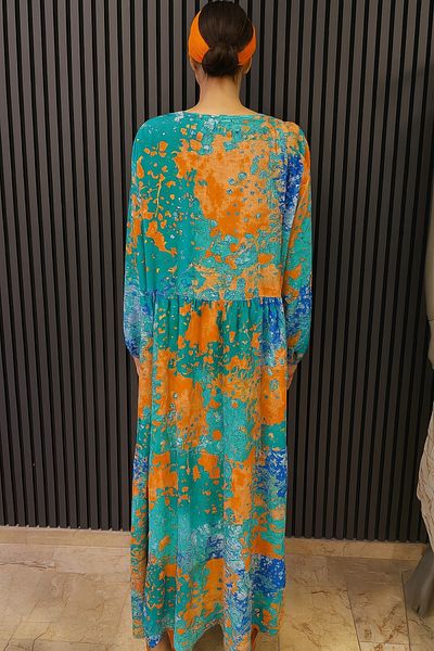 LaraLisa Collection Women's Summer Long Sleeve Multi Color Dress