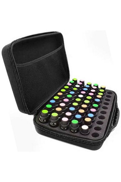 Aptel Nail polish organizer, 60 compartments, black