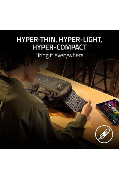 RAZER oro Portable Wireless Gaming Keyboard/Compact/RGB/Bluetooth - Black
