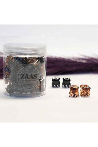 ZAAS مشابك بلاستيكية صغيرة أنيقة - إكسسوار شعر صغير وأنيق لجميع أنواع الشعر