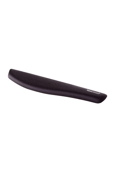 Fellowes Black Gel Keyboard and Wrist Support, Ergonomic Pad, Non‑Slip Base, Easy‑Clean Surface