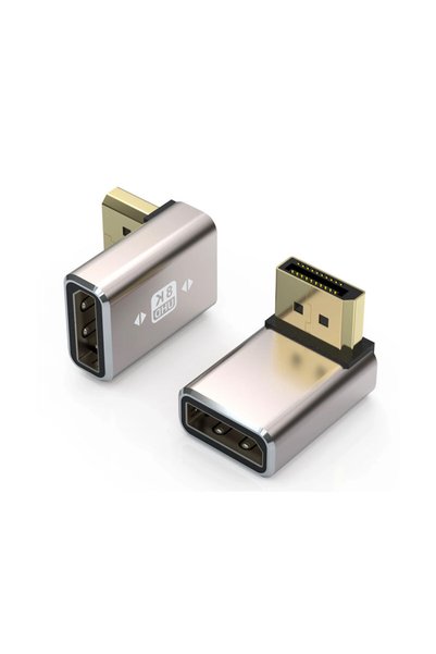 Leonpro Display port 8K UHD dişi erkek 90 derece çevirici dönüştürücü adaptör