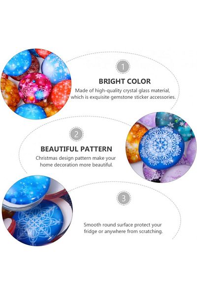 Exceart Set of 100 Exceart decoration flakes, multicolor, glass, 1 x 1 cm