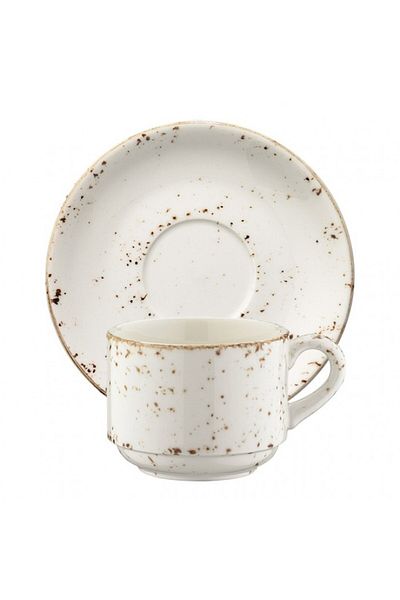 Bonna GRAIN Porcelain coffee cup and saucer 80ml (GRA GRM 02KFT)
