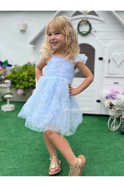 Pinkitokids Maya Star Detailed Girl's Dress