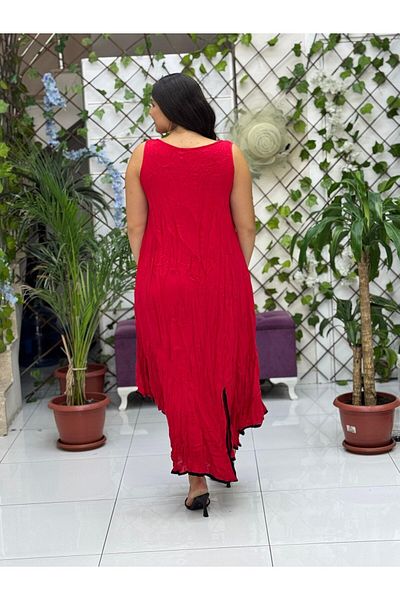 Punta Otantik Vl7051 Spanish Voile Dress Red