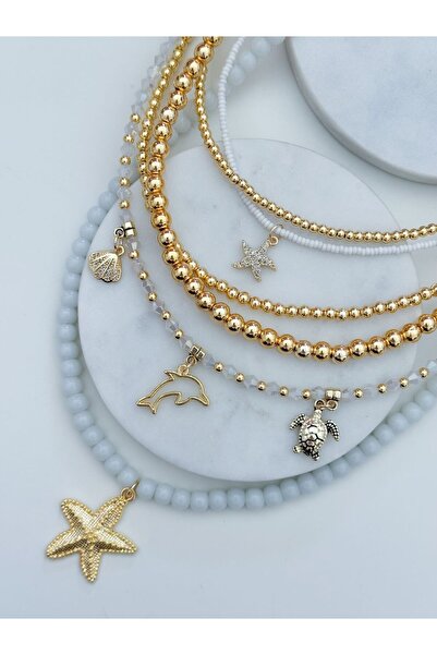 CHARMLUCKY RENKLİ BONCUK ÇOKLU KOLYE