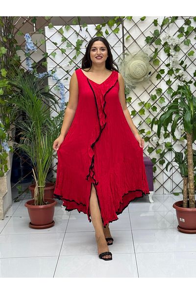 Punta Otantik Vl7051 Spanish Voile Dress Red