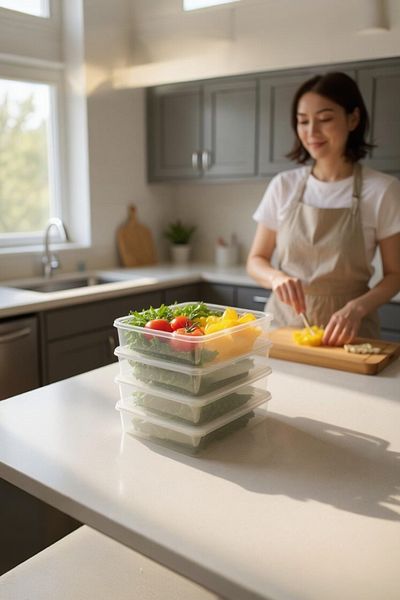 UCR HOME Refrigerator Organizer Storage Container Set Air Tight Suitable for Freezer 3 Pieces 2.5 L