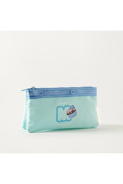 Marshmallow Printed Pencil Pouch - 1-Year Warranty