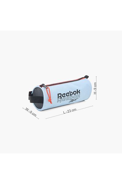 Reebok Logo Print Pencil Pouch with Zip Closure