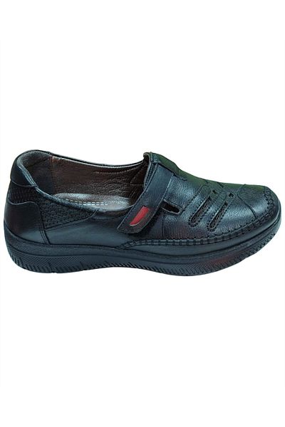 Malawi Two Hundred Thousand. Women's Black (36-40) Leather Comfort Shoes