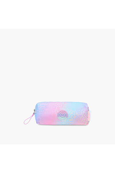 Marshmallow Iris Printed School Pencil Pouch with Zip Closure