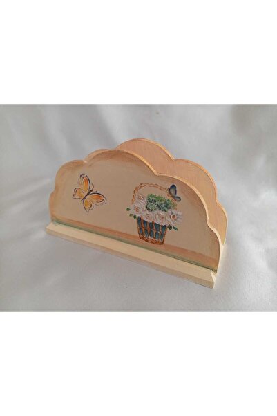 Sarisa Handmade Wooden Wavy Napkin Holder (17 X 10 X 6 cm)