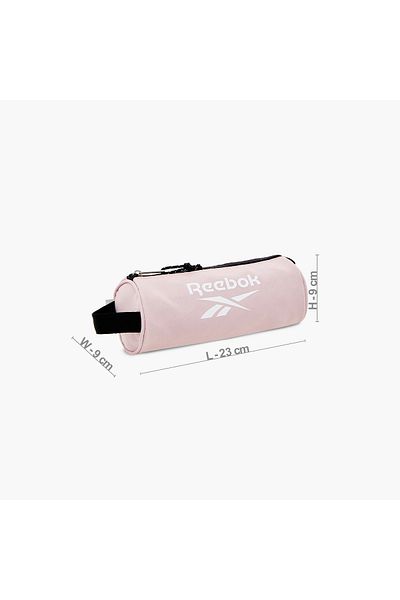 Reebok Logo Print Pencil Pouch with Zip Closure