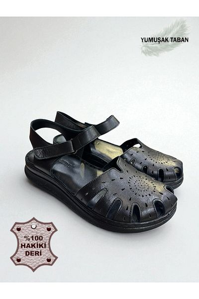 Cozi company Genuine Leather Full Orthopedic Soft Sole Closed Front Sandals