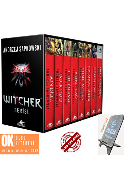 Kronik Kitap The Witcher Serisi Kutulu Özel Seti - 8 Kitap Takım ( telefon tutucu hediyemiz)