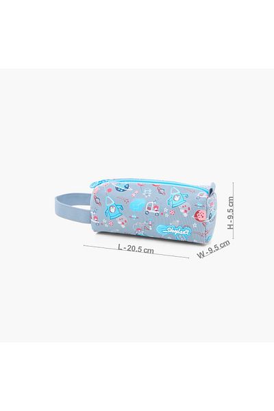 Skylar Space Print Pencil Pouch with Label Slot and Zip Closure