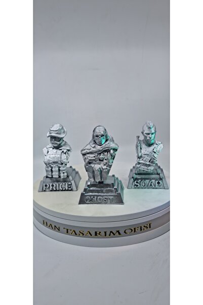 HANART Call of duty 3lu büst figür set ghost soap Captain price 10 cm