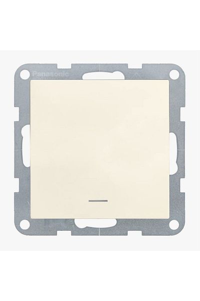 PANASONIC INTRERUPATOR CU LED cu terminat neutru ON-ON MEC. QC KARRE PLUS 55 BEJ