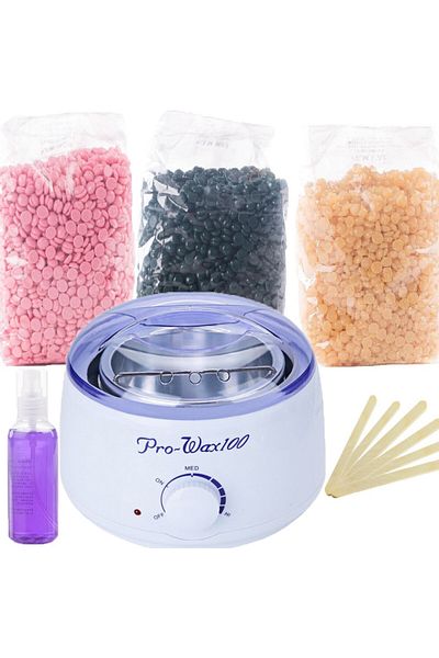 SDX Market Hair removal kit with pro-wax heater, 2000 g elastic wax, oil, 5 spatulas