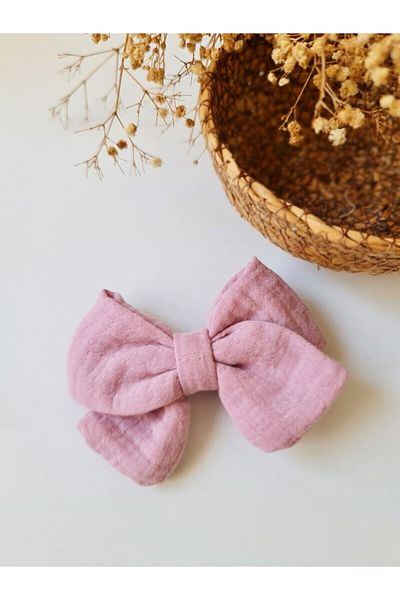 COLORFULLCLİPS Muslin Dusty Rose Clip Buckle Pieces