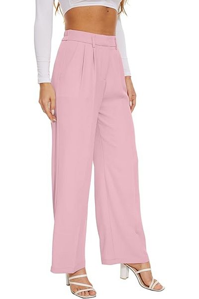 OEM Pantaloni largi pentru femei, talie înaltă elastică, pantaloni de lucru lungi și drepți, pantaloni de afaceri, pantaloni largi