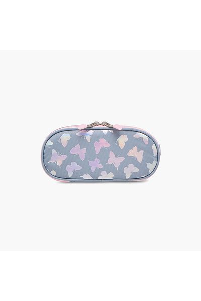 ST Right St.Right Butterfly Print Pencil Case with Zip Closure