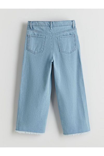 LC Waikiki Lcw Eco Girls' Jean Pants with Adjustable Elastic Waist