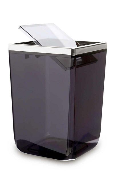 Prima Nova Primanova Tuscany Trash Can 6 Lt Transparent Black