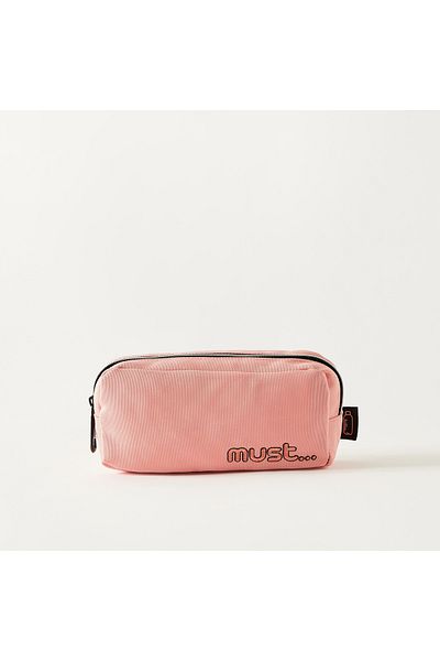 MUST Logo Embroidered Pencil Pouch - 2-Year Warranty