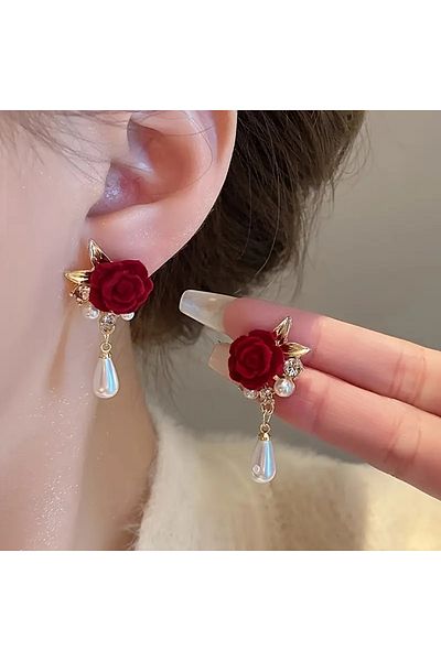 Fashionjewelery Velvet Rose Earrings