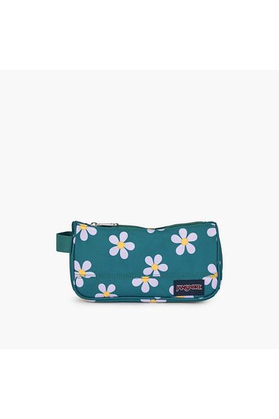 Jansport Floral Print Pencil Case with Zip Closure - Lifetime Warranty
