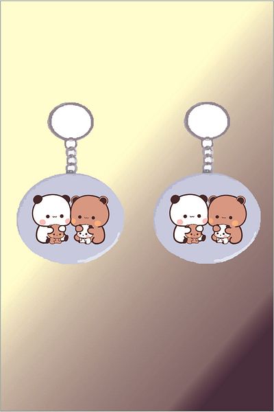Design 4N Keychain / Bubu with Dudu / Push Button Keychain