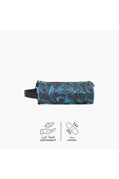 Roll Road All-Over Soccer Print Pencil Pouch with Zip Closure