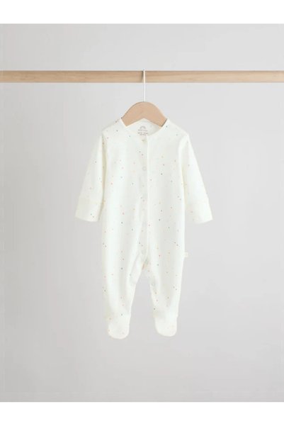 Next Baby 100% Organic Cotton White Color Rainbow/Teddy Bear Patterned 3-Piece Sleeping Bag Set Alyar6786