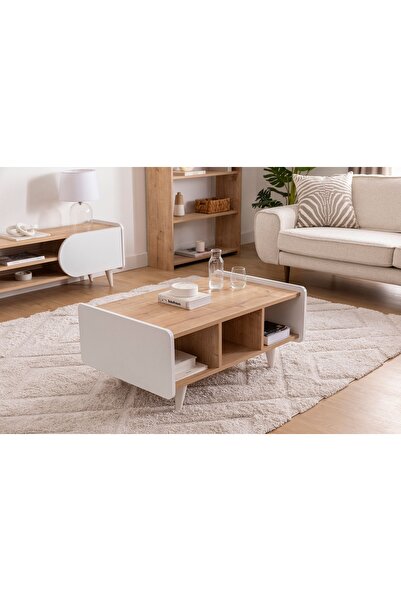 Vivense MİNDY ORTA SEHPA, SAFİR MEŞE BEYAZ