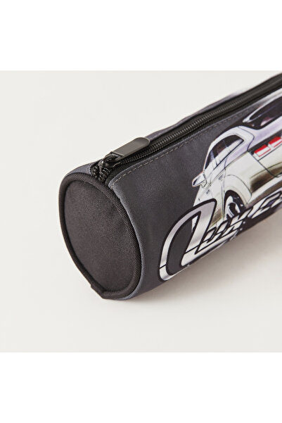 Unique -1 Car Print Pencil Pouch with Zip Closure