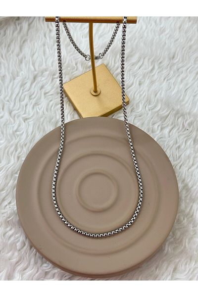 BY YASİN TOPÇU Minimal Box Chain Necklace
