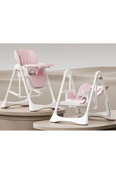 Little Mom Scaun de masa pentru copii Little Mom Pink multifunctional 3 in 1, design ergonomic, pliabil, struct