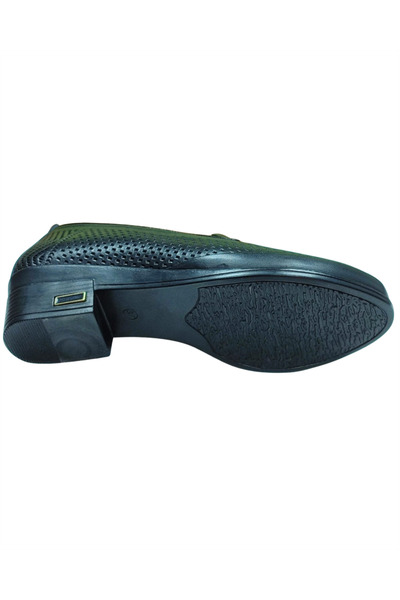 Malawi 81K. Women's Black (36-41) Leather Heeled Comfort Shoes