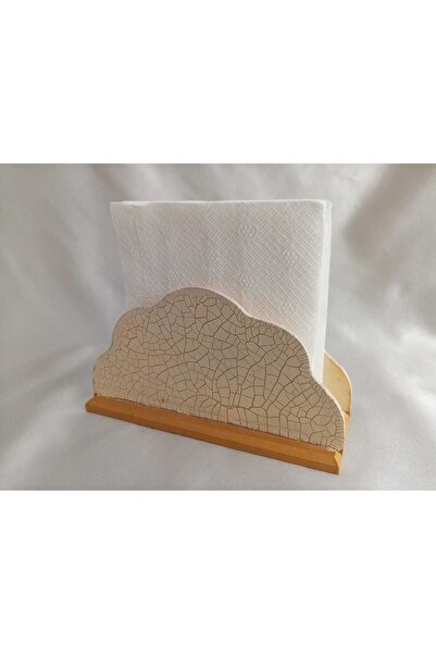 Sarisa Handmade Wooden Wavy Napkin Holder (17 X 10 X 6 cm)
