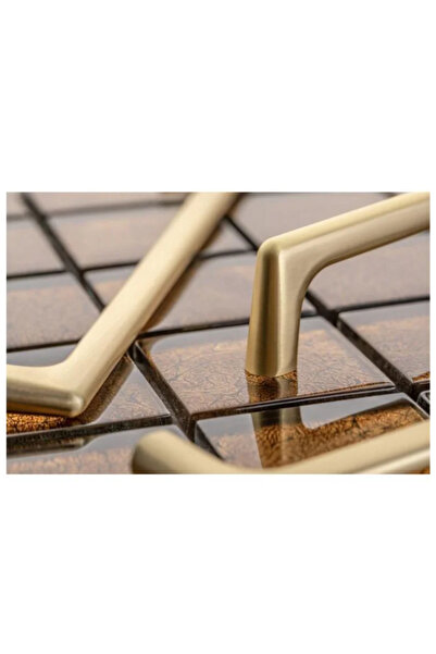 LUXXO Maner pentru mobilier Linea, auriu lucios, lungime 160mm (16cm), din aluminiu