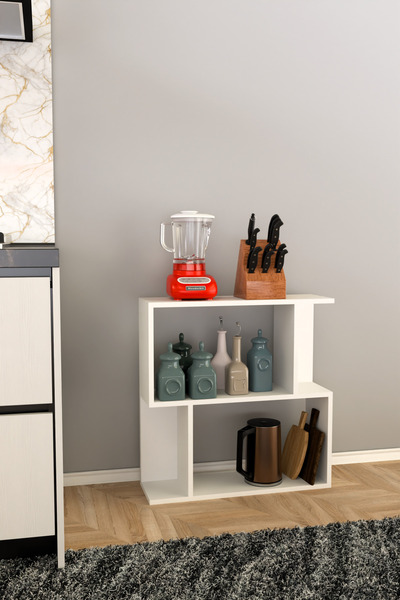 Remaks SCALA 2 RAFLI Mutfak Dolabı Mutfak Rafı Çok Amaçlı Dolap -BEYAZ