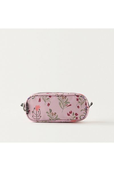J World All-Over Floral Print Pencil Pouch with Zip Closure