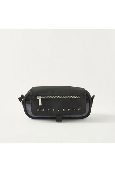 Monocrom Monocromo Solid 2-Compartment Pencil Pouch with Zip Closure