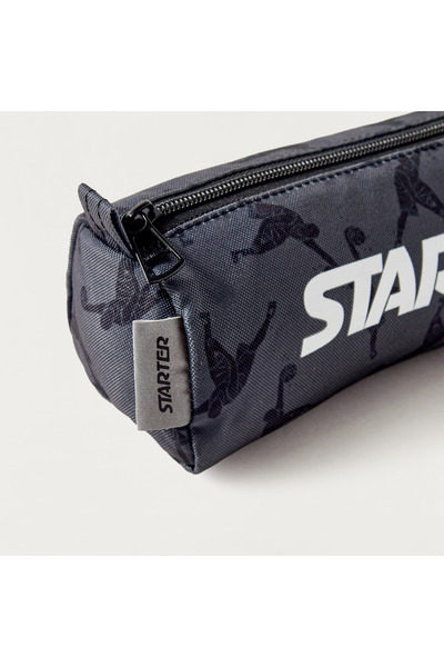 Starter All-Over Basketball Print Pencil Pouch with Zip Closure