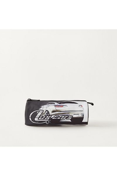 Unique -1 Car Print Pencil Pouch with Zip Closure