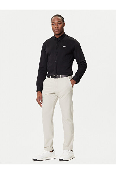 BOSS Erkek Slim Fit Çabuk Kuruyan Su Tutmayan Dar Paça Ekru Pantolon 50534303-271